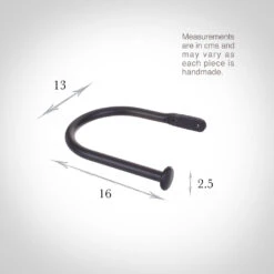 Large Button Holdback In Matt Black -Curtains & Poles Sales 637amb 13