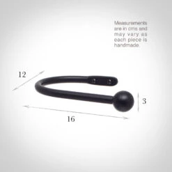 Large Cannonball Holdback In Matt Black -Curtains & Poles Sales 637bmb 13