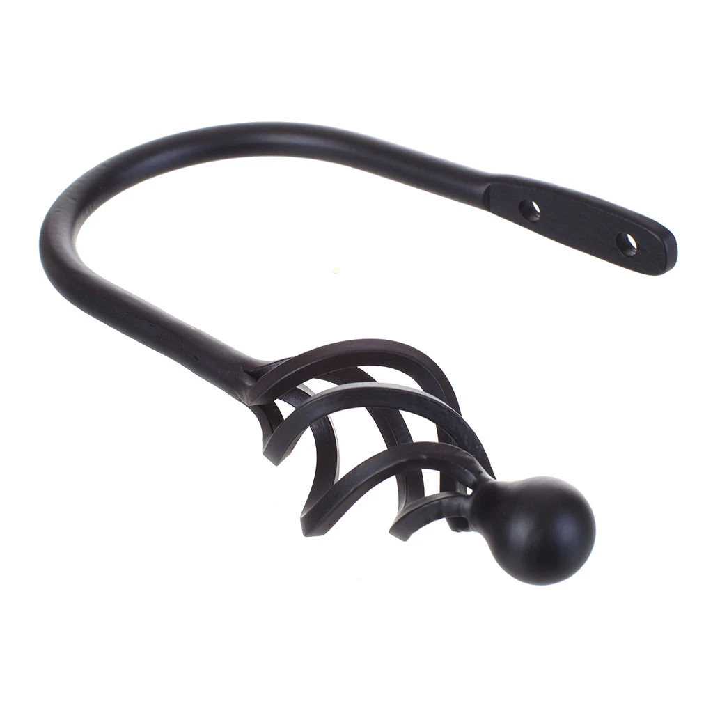 Small Cage & Ball Holdback In Matt Black 3 Small Cage & Ball Holdback In Matt Black