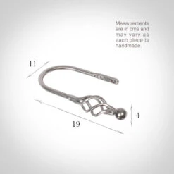 Small Cage & Ball Holdback In Mercury -Curtains & Poles Sales 637ccme 13