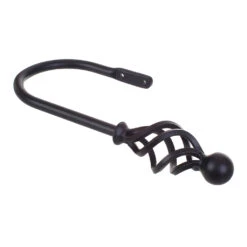 Large Cage & Ball Holdback In Matt Black