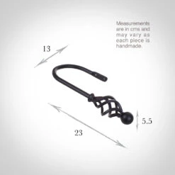 Large Cage & Ball Holdback In Matt Black -Curtains & Poles Sales 637cmb 13