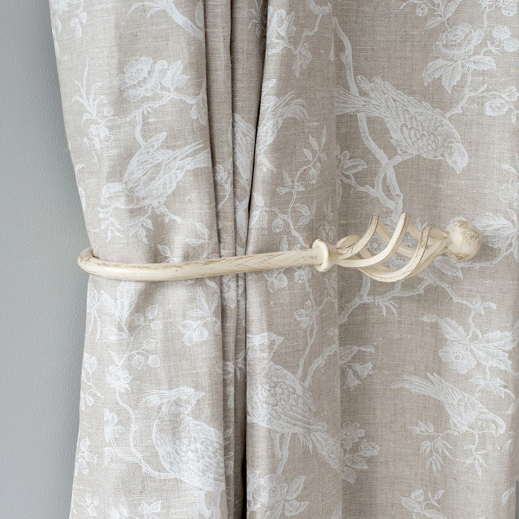 Large Cage & Ball Holdback In Old Ivory 4 Large Cage & Ball Holdback In Old Ivory - Image 2