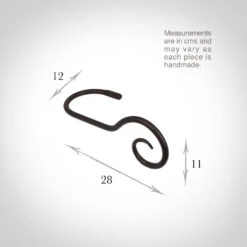 Large Bishop's Crook Holdback (Right Side) In Beeswax 7 Large Bishop's Crook Holdback (Right Side) In Beeswax -Curtains & Poles Sales 637fbw 13