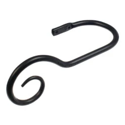 Large Bishop's Crook Holdback (Left Side) In Matt Black