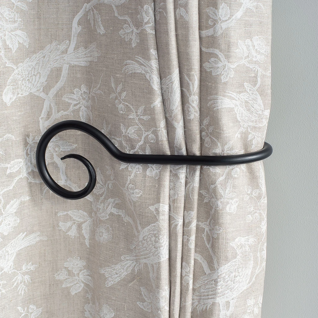 Large Bishop's Crook Holdback (Left Side) In Matt Black 6 Large Bishop's Crook Holdback (Left Side) In Matt Black - Image 4