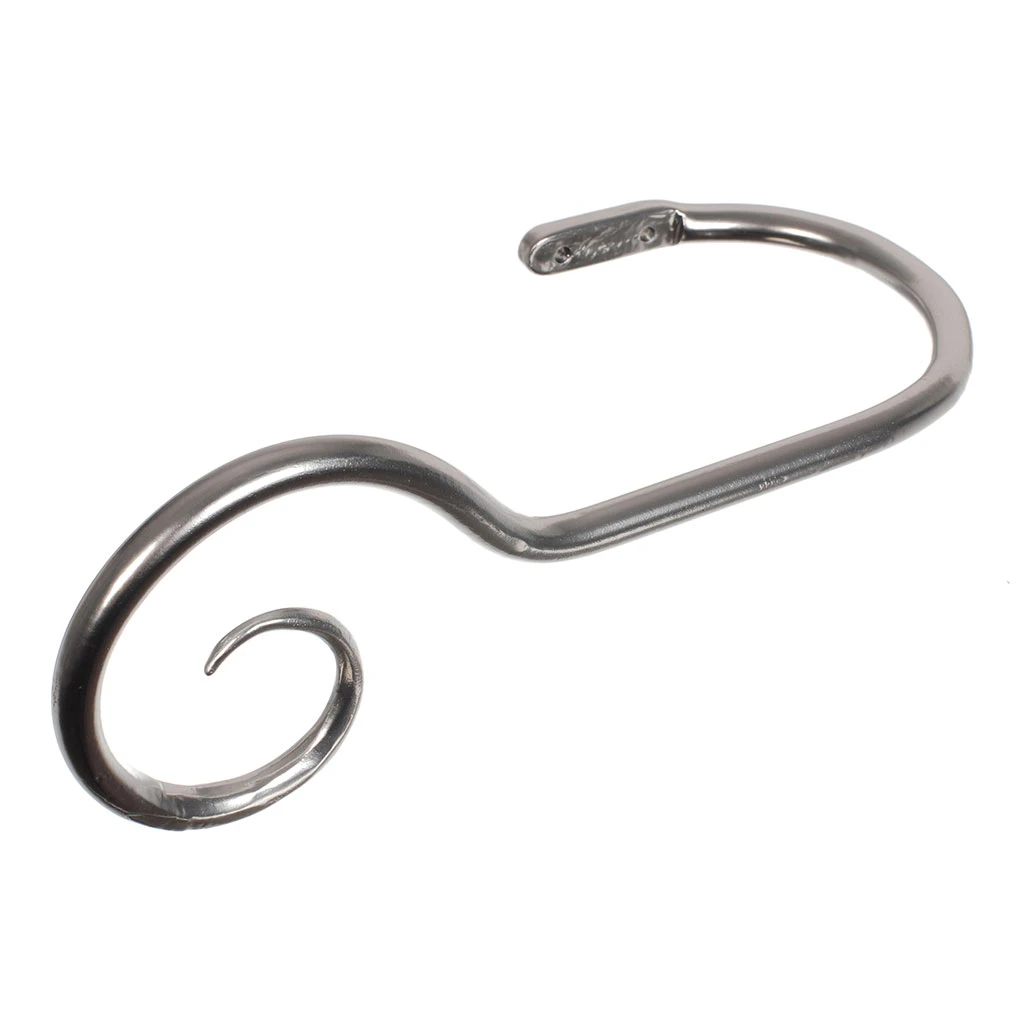 Large Bishop's Crook Holdback (Left Side) In Mercury 3 Large Bishop's Crook Holdback (Left Side) In Mercury