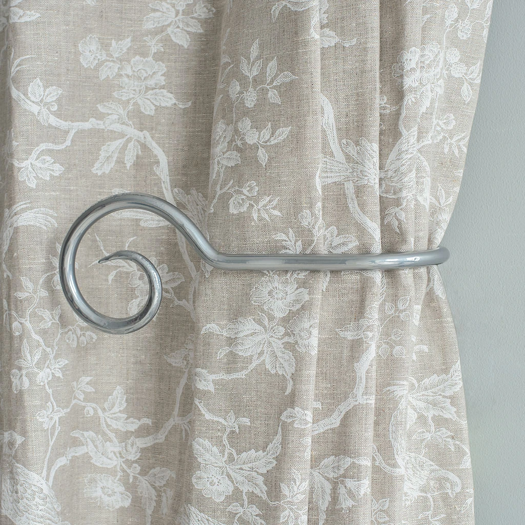 Large Bishop's Crook Holdback (Left Side) In Mercury 4 Large Bishop's Crook Holdback (Left Side) In Mercury - Image 2