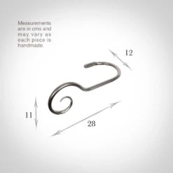 Large Bishop's Crook Holdback (Left Side) In Mercury 7 Large Bishop's Crook Holdback (Left Side) In Mercury -Curtains & Poles Sales 637flme 13