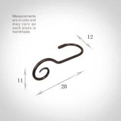 Large Bishop's Crook Holdback (Left Side) In Polished -Curtains & Poles Sales 637flpo 13