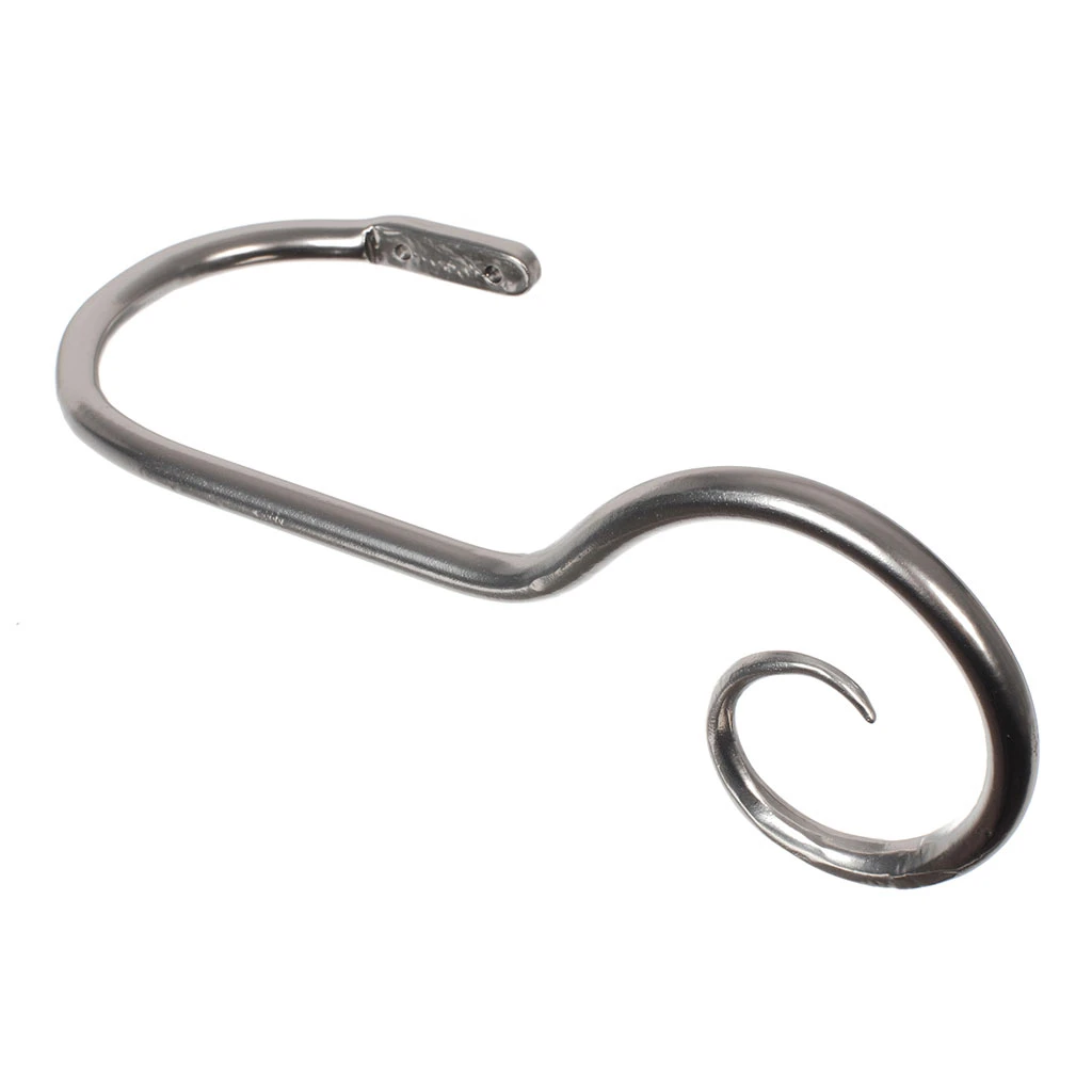 Large Bishop's Crook Holdback (Right Side) In Mercury 3 Large Bishop's Crook Holdback (Right Side) In Mercury