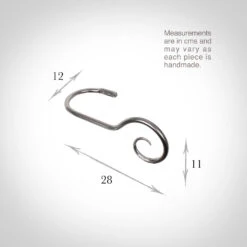 Large Bishop's Crook Holdback (Right Side) In Mercury 7 Large Bishop's Crook Holdback (Right Side) In Mercury -Curtains & Poles Sales 637fme 13