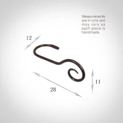 Large Bishop's Crook Holdback (Right Side) In Polished -Curtains & Poles Sales 637fpo 13