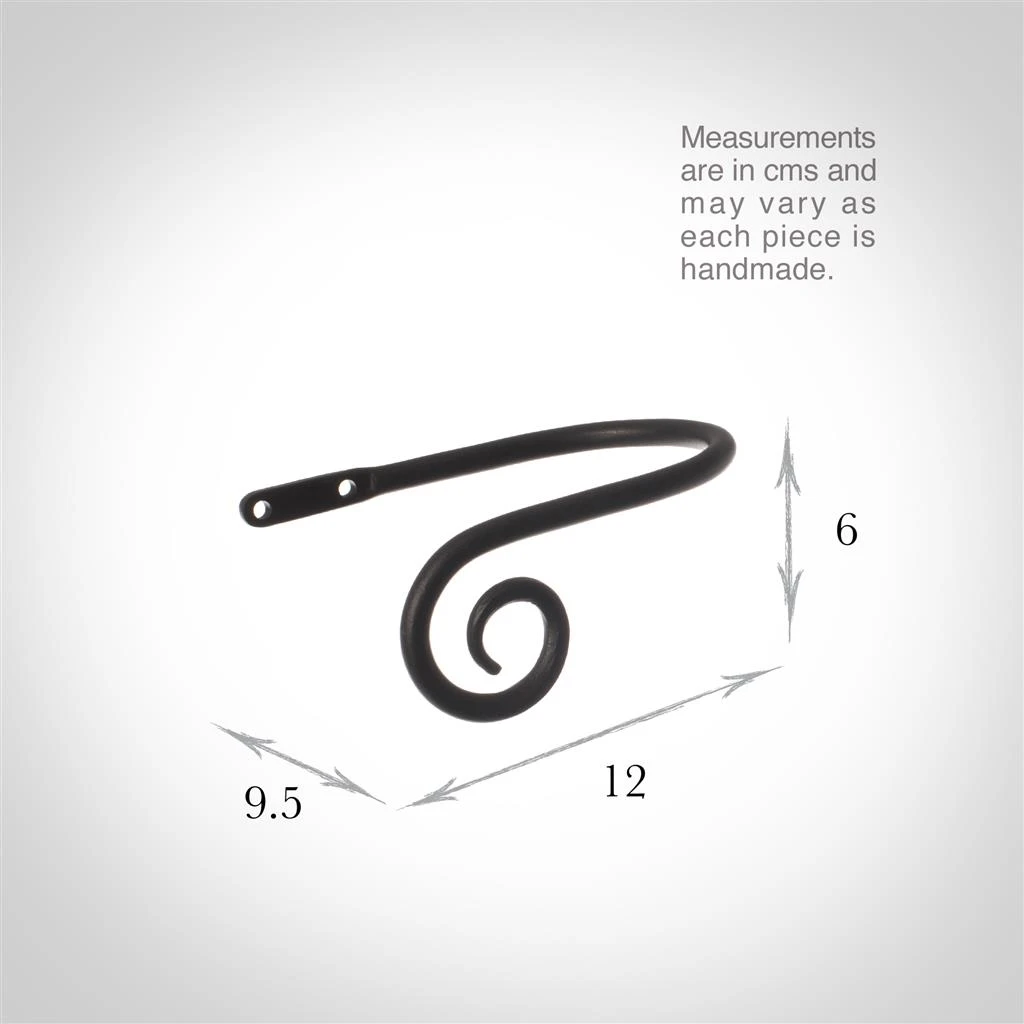 Small Crook Holdback (Left Side) In Matt Black 4 Small Crook Holdback (Left Side) In Matt Black - Image 2