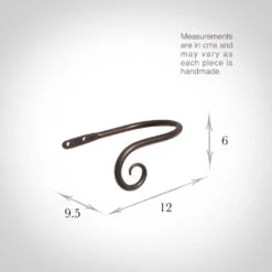 Small Crook Holdback (Left Side) In Polished -Curtains & Poles Sales 637gglpo 13