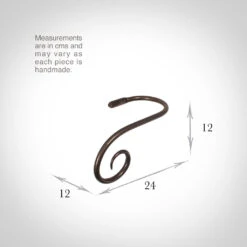 Large Crook Holdback (Left Side) In Polished -Curtains & Poles Sales 637glpo 13