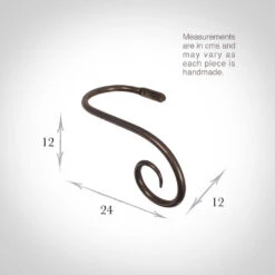 Large Crook Holdback (Right Side) In Polished -Curtains & Poles Sales 637gpo 13