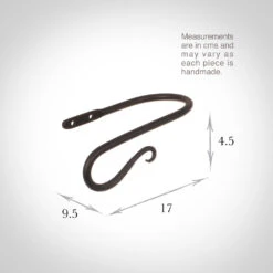 Small Shepherd's Crook Holdback (Left Side) In Matt Black 8 Small Shepherd's Crook Holdback (Left Side) In Matt Black -Curtains & Poles Sales 637jjlmb 13