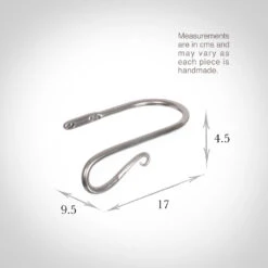 Small Shepherd's Crook Holdback (Left Side) In Mercury -Curtains & Poles Sales 637jjlme 13