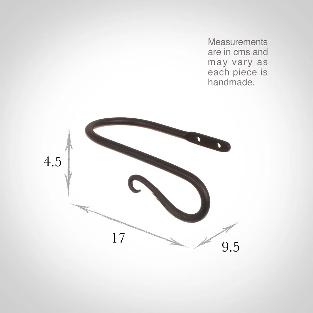 Small Shepherd's Crook Holdback (Right Side) In Matt Black 5 Small Shepherd's Crook Holdback (Right Side) In Matt Black - Image 3