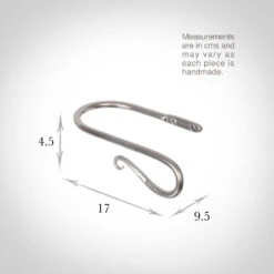 Small Shepherd's Crook Holdback (Right Side) In Mercury -Curtains & Poles Sales 637jjme 13