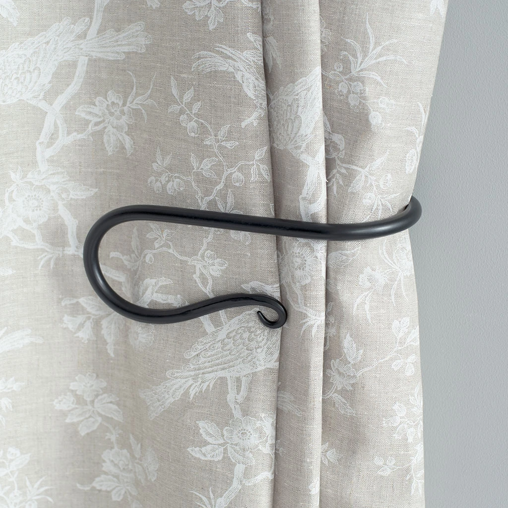 Large Shepherd's Crook Holdback (Left Side) In Matt Black 4 Large Shepherd's Crook Holdback (Left Side) In Matt Black - Image 2