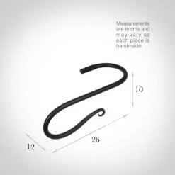 Large Shepherd's Crook Holdback (Left Side) In Matt Black 8 Large Shepherd's Crook Holdback (Left Side) In Matt Black -Curtains & Poles Sales 637jlmb 13