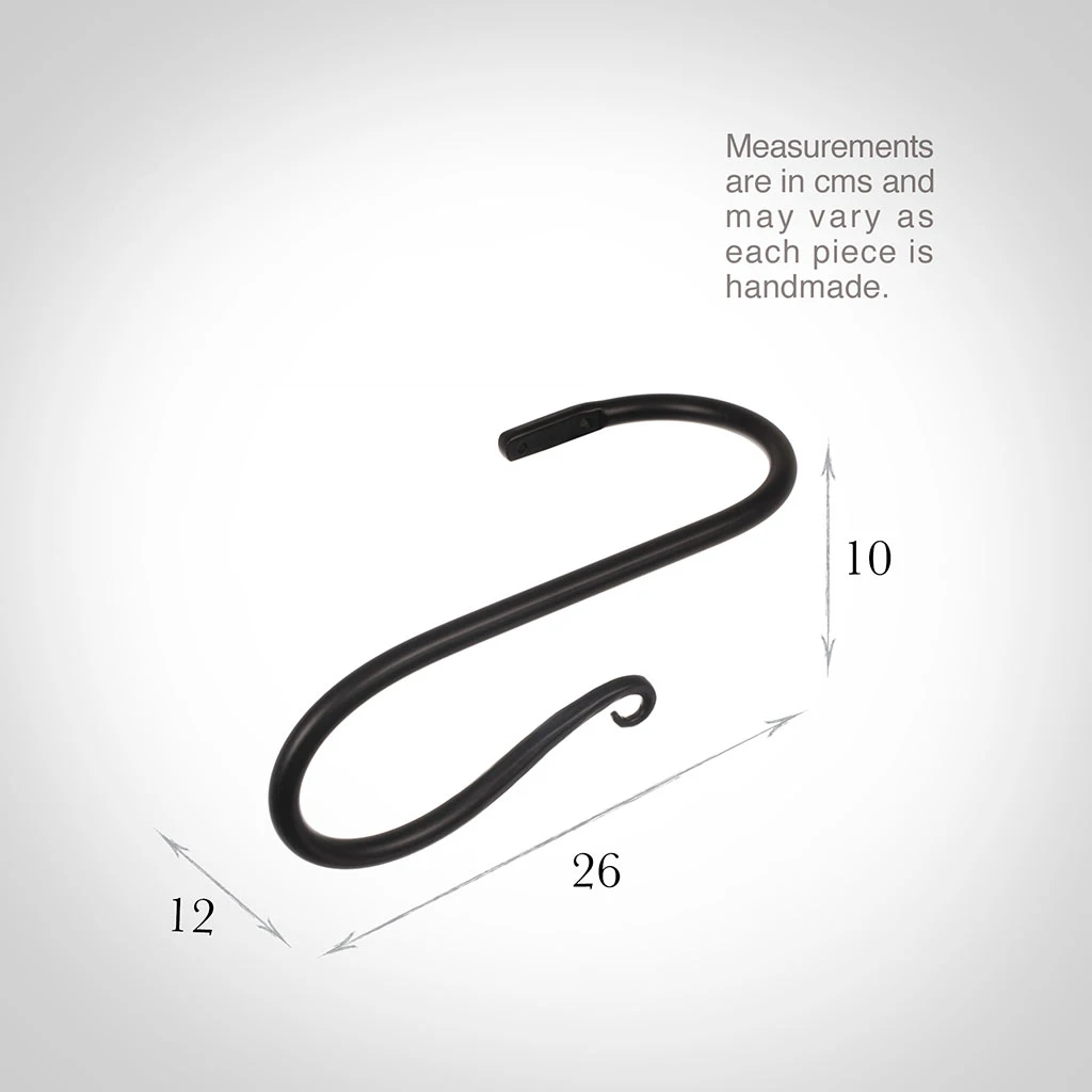 Large Shepherd's Crook Holdback (Left Side) In Matt Black 5 Large Shepherd's Crook Holdback (Left Side) In Matt Black - Image 3
