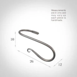 Large Shepherd's Crook Holdback (Right Side) In Polished 7 Large Shepherd's Crook Holdback (Right Side) In Polished -Curtains & Poles Sales 637jpo 13