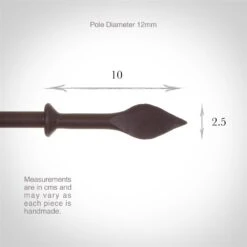 12mm Spear Finial In Beeswax 8 12mm Spear Finial In Beeswax -Curtains & Poles Sales 643bw 3