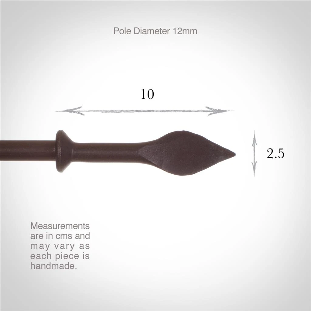 12mm Spear Finial In Beeswax 5 12mm Spear Finial In Beeswax - Image 3