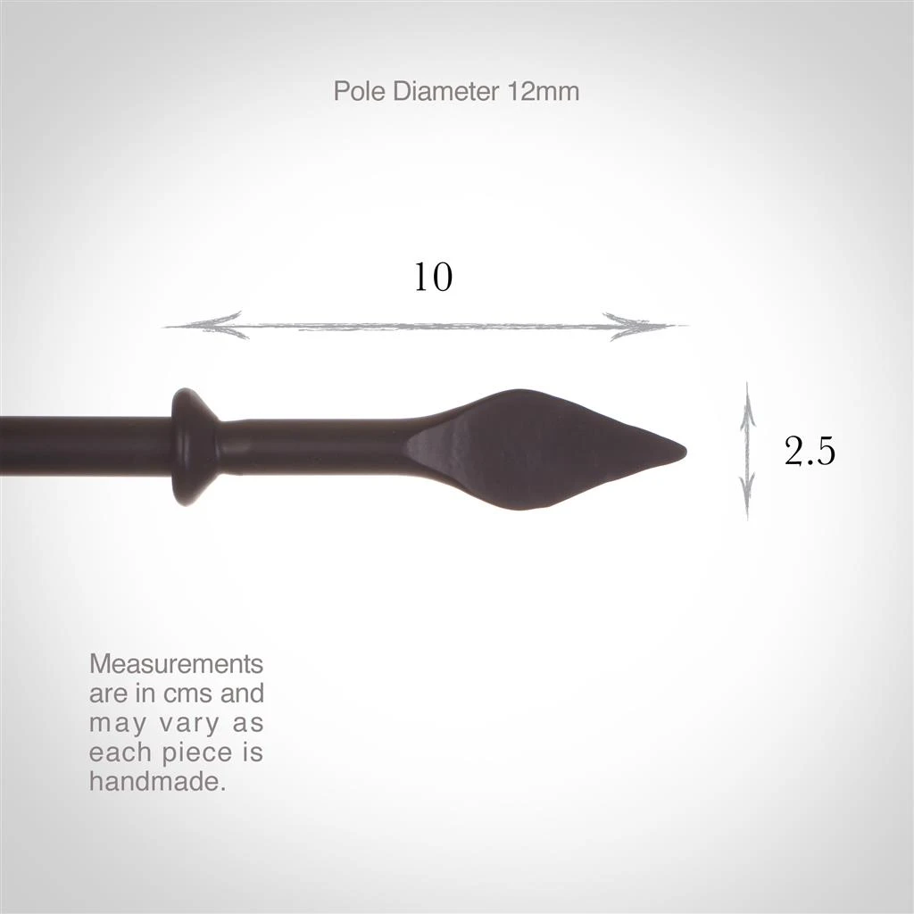 12mm Spear Finial In Matt Black 6 12mm Spear Finial In Matt Black - Image 4