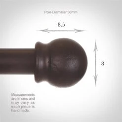38mm Cannonball Finial In Beeswax 8 38mm Cannonball Finial In Beeswax -Curtains & Poles Sales 646bw 3