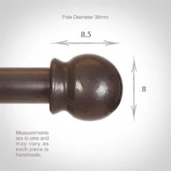 38mm Cannonball Finial In Polished -Curtains & Poles Sales 646po 3