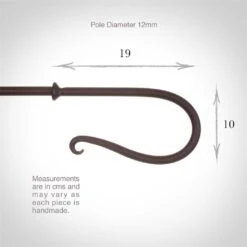 12mm Shepherd's Crook Finial In Beeswax 8 12mm Shepherd's Crook Finial In Beeswax -Curtains & Poles Sales 680bw 3