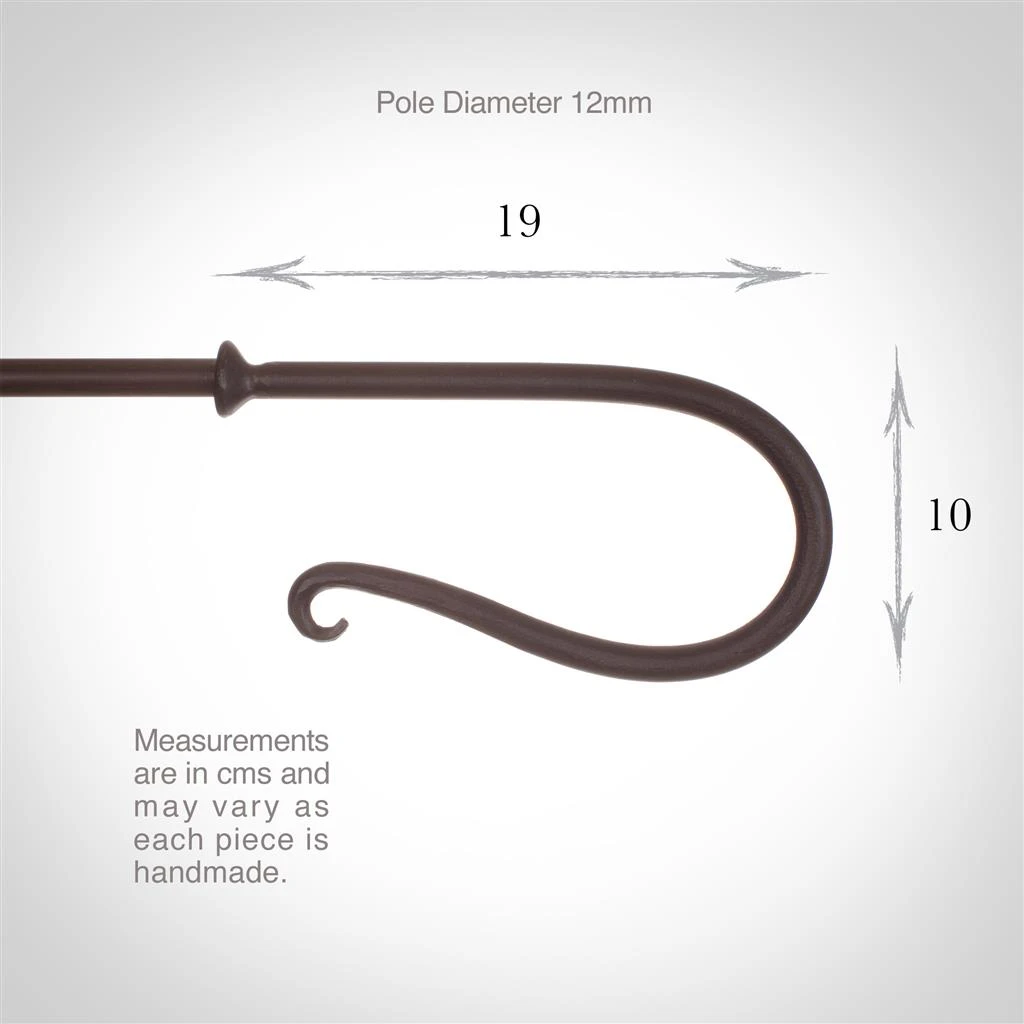 12mm Shepherd's Crook Finial In Beeswax 5 12mm Shepherd's Crook Finial In Beeswax - Image 3