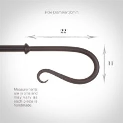 20mm Shepherd's Crook Finial In Beeswax 8 20mm Shepherd's Crook Finial In Beeswax -Curtains & Poles Sales 681bw 3