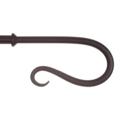 20mm Shepherd's Crook Finial In Matt Black