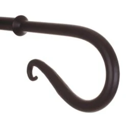 25mm Shepherd's Crook Finial In Matt Black -Curtains & Poles Sales 682mb 2