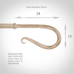 25mm Shepherd's Crook Finial In Old Ivory 9 25mm Shepherd's Crook Finial In Old Ivory -Curtains & Poles Sales 682oi 3