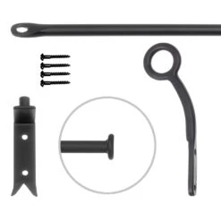 12mm Self-Closing Button Portiere In Beeswax -Curtains & Poles Sales 686abw 20