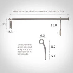 12mm Self-Closing Button Portiere In Mercury -Curtains & Poles Sales 686ame 13
