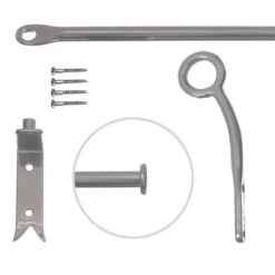 12mm Self-Closing Button Portiere In Mercury -Curtains & Poles Sales 686ame 20