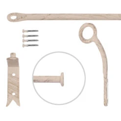 12mm Self-Closing Button Portiere In Old Ivory -Curtains & Poles Sales 686aoi 20