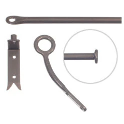 12mm Self-Closing Button Portiere In Polished -Curtains & Poles Sales 686apo 20