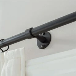 25mm Sleeve Bracket In Matt Black -Curtains & Poles Sales 688mb 12
