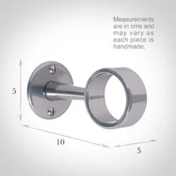 38mm Sleeve Bracket In Mercury -Curtains & Poles Sales 689me 13