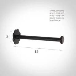 Draper's Button Holdback In Matt Black -Curtains & Poles Sales 691amb 13