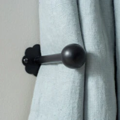 Draper's Cannonball Holdback In Matt Black -Curtains & Poles Sales 691bmb 12 1