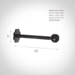 Draper's Cannonball Holdback In Matt Black -Curtains & Poles Sales 691bmb 13